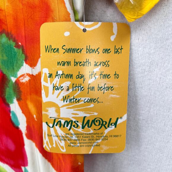 JAMS WORLD Hattie Dress Women Medium Farkas Floral Hawaiian Tropical Vintage NEW - Picture 7 of 13